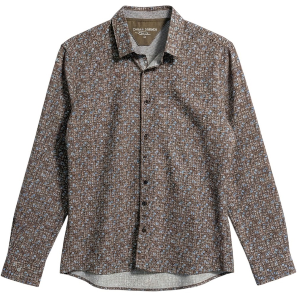 Women Shirts Caviar Dremes Brown Button Down Medium Long Sleeve